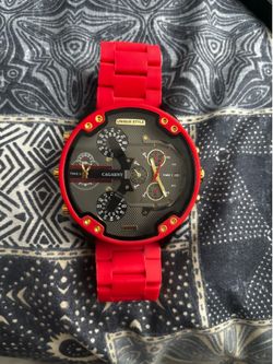 CAGARNY Oversized Red Men’s Watch