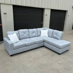 Brand New Grey/Black L Shape Sectional Sofa | Cash On Delivery 🚚