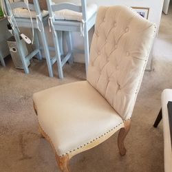 Cream Cushioned Chair