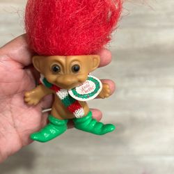 Vintage Troll Doll Elf Green Hair