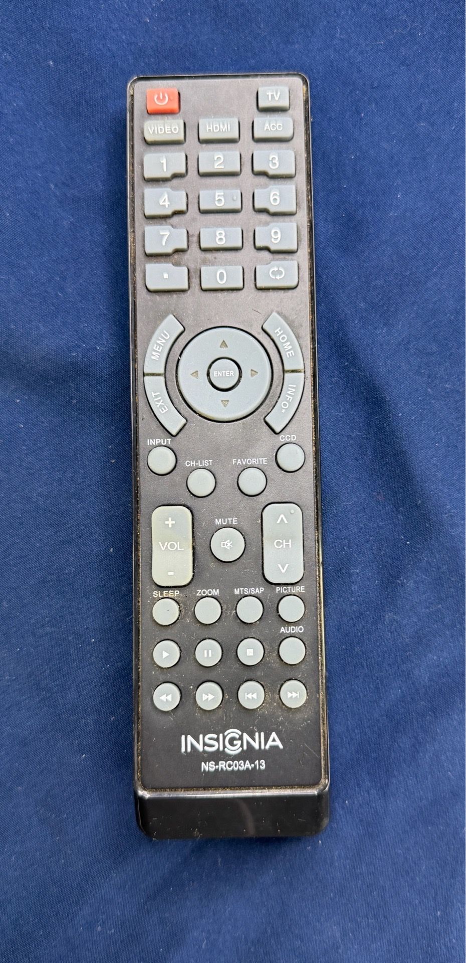 Insignia NS-RC03A-13 TV Remote Control Genuine OEM Replacement