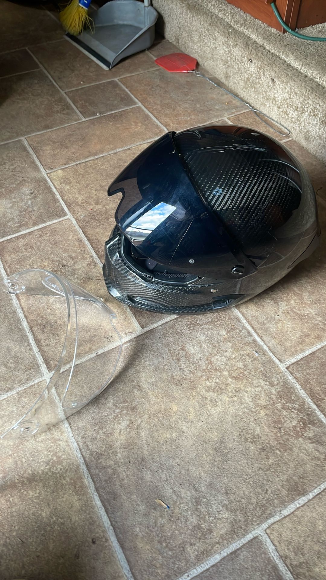 Carbon fiber, motorcycle helmet, full face, Bluetooth