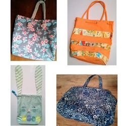 4 Tote Bags Handbags, Sizes: Medium to Large