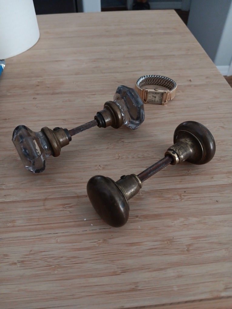Two Antique Door Knob
