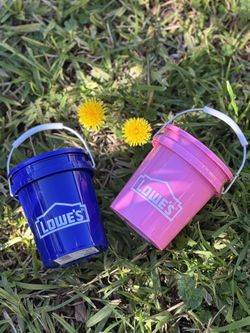 New Mini Lowe’s Buckets Pink & Blue With Lid Set