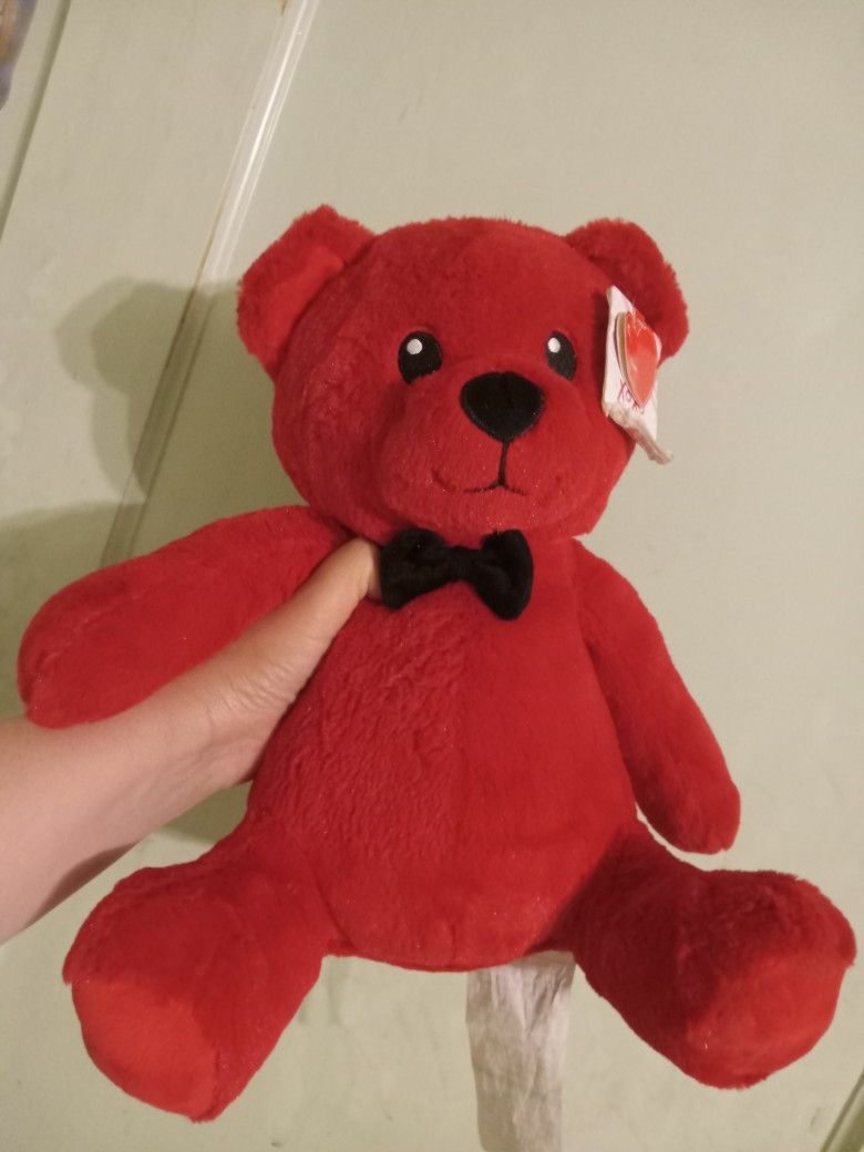 A red teddy bear