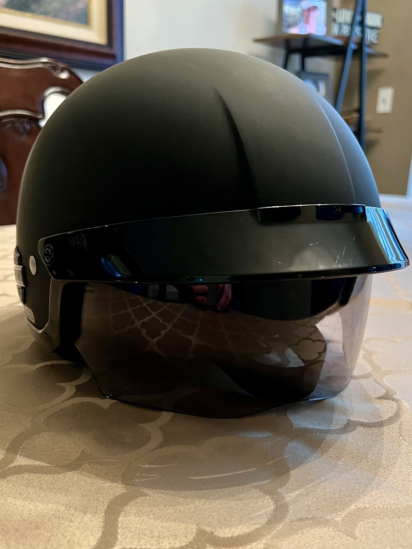 New Matte Black Harley Davidson Motorcycle Helmet