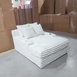 Oversize Chaise Lounger With Cupholders add USB ports