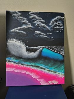 Glow Waves By Sandross Painting Decorative Canvas Bob Ross