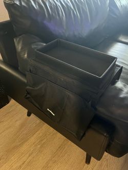 ((BROOKSTONE)) Adjustable Sofa Arm Organizer