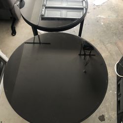 Black Glass End Tables
