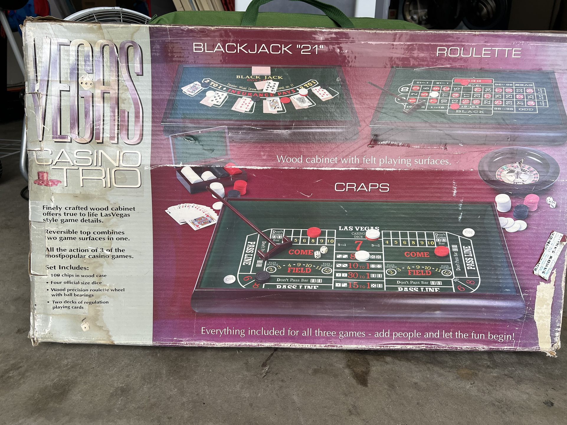 Blackjack/Roulette & Craps Table