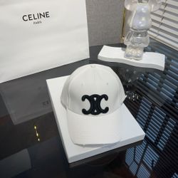 Celine White Baseball Cap Unisex Hat