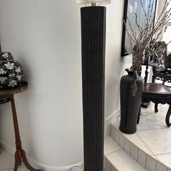 69.5” Mid Century Modern MCM Art Deco Style Floor Lamp. Black Gray & White.  Worked & Needs Rewiring. Only….
