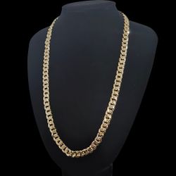 18k Gold Cuban Link Chain 9mm