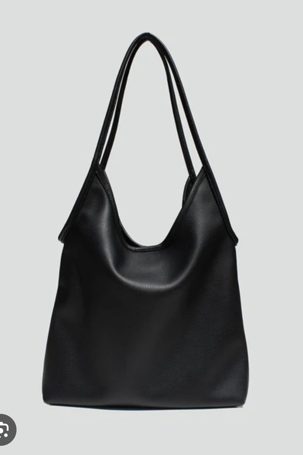 Lia Black Slouchy Boho Tote with Matching Pouch