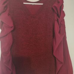 Long Sleeved Blouse With Puff Sleeves
