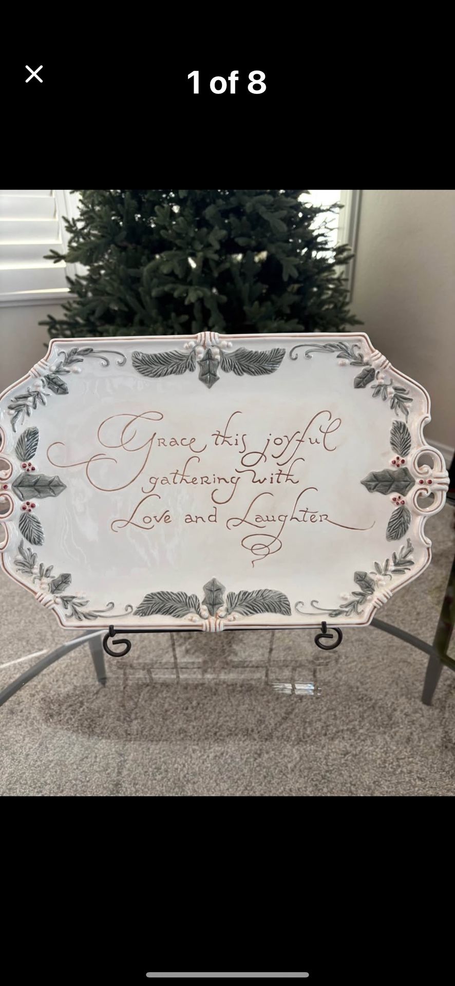 Christmas Platter that can be either used as a platter or decoration.  