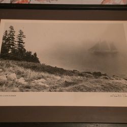 Signed Neal Parent Maritime Photo - "Reaching a Safe Harbor" - Framed
