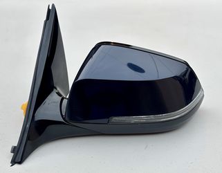 2015 BMW 750i Left Driver Mirror W Turn Signal Blind Spot And Camera Dark Blue