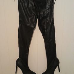 Thigh High Leather Boots SIZE 9