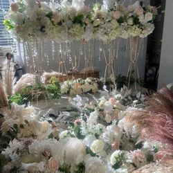 Wedding Centerpieces Stand Floral Pampas Garland 