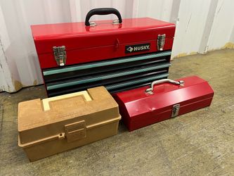 Toolboxes - Lot of 3 with Master Lock - Great Condition
