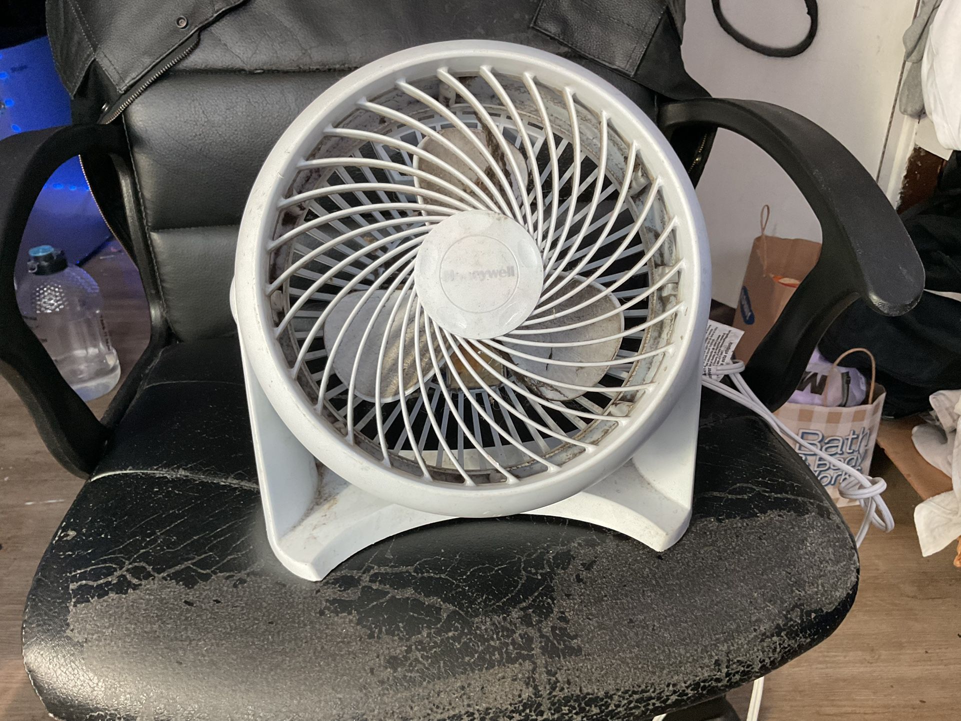 White Desk Fan
