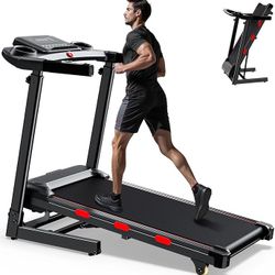 3.5 HP Treadmill with Auto Incline for Home - Heavy Duty Running Treadmill with Handle Bars, Speaker