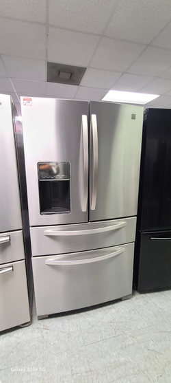 Kenmore 4‑Door French Door Fridge – Stainless, Ice/Water