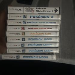 Pokemon Sun, Moon, Alpha Sapphire, and X for Nintendo 3ds 