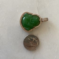 Rose Gold Buddha With SI1 Diamonds