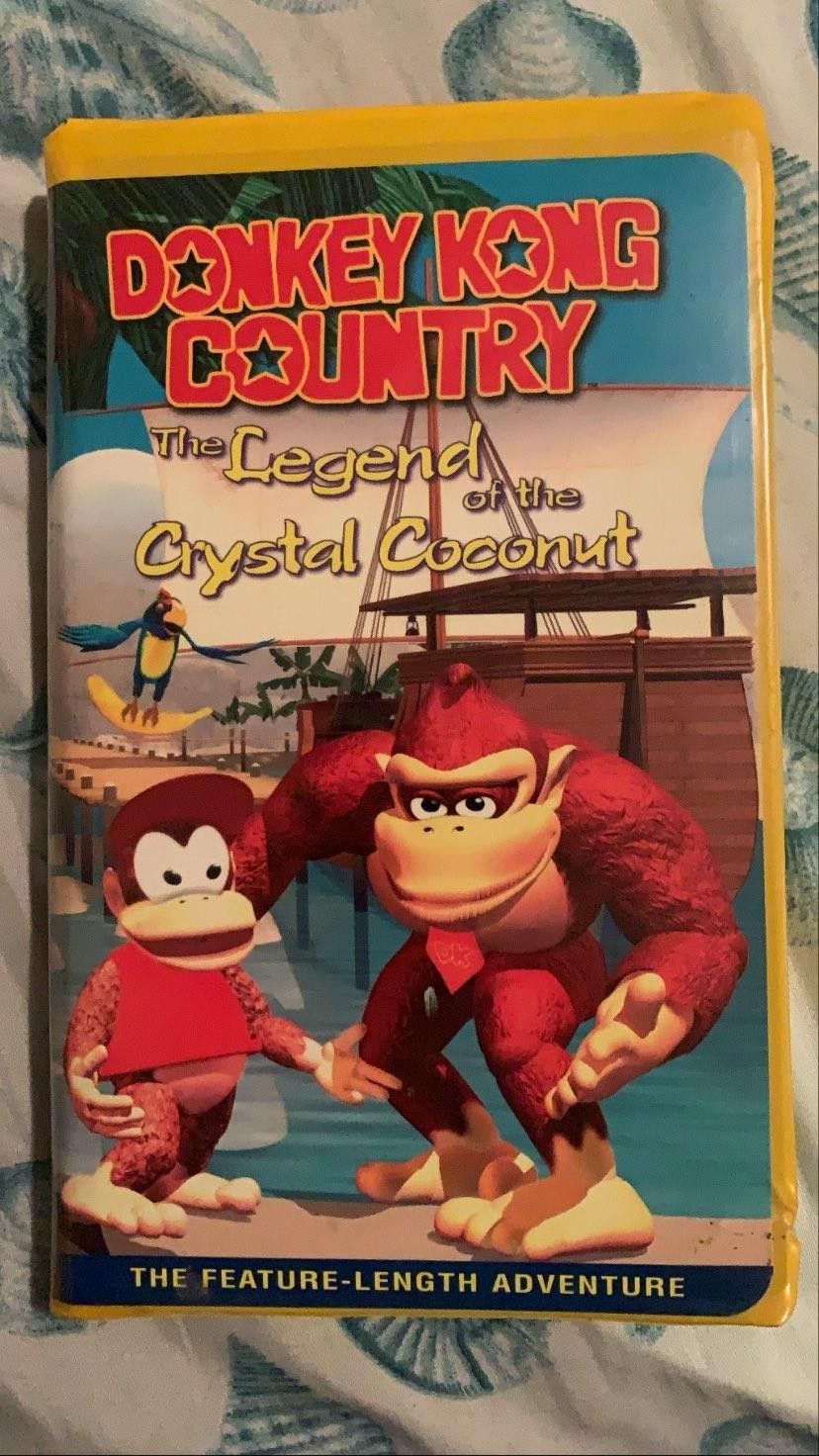 Donkey Kong Country VHS Tape - Legend of the Crystal Coconut