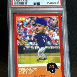 2019 Chronicles 🔥 Fernando Tatis Jr 🔥 Score-Red 86/99 PSA 7 NM 💎 - San Diego Padres