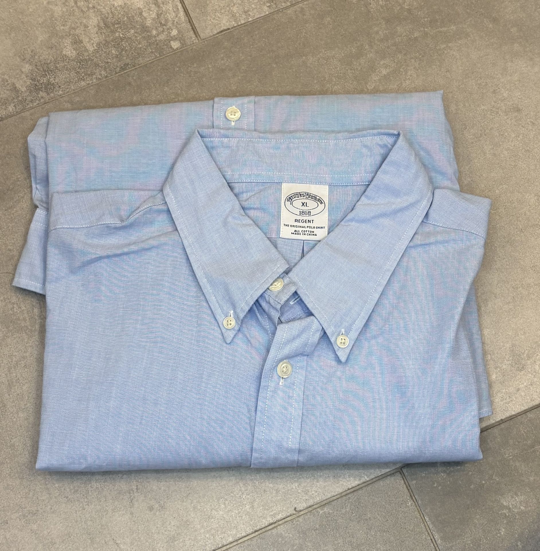 Brooks Brothers Mens Shirt Size XL Regent Fit Light Blue Button Down Pocket