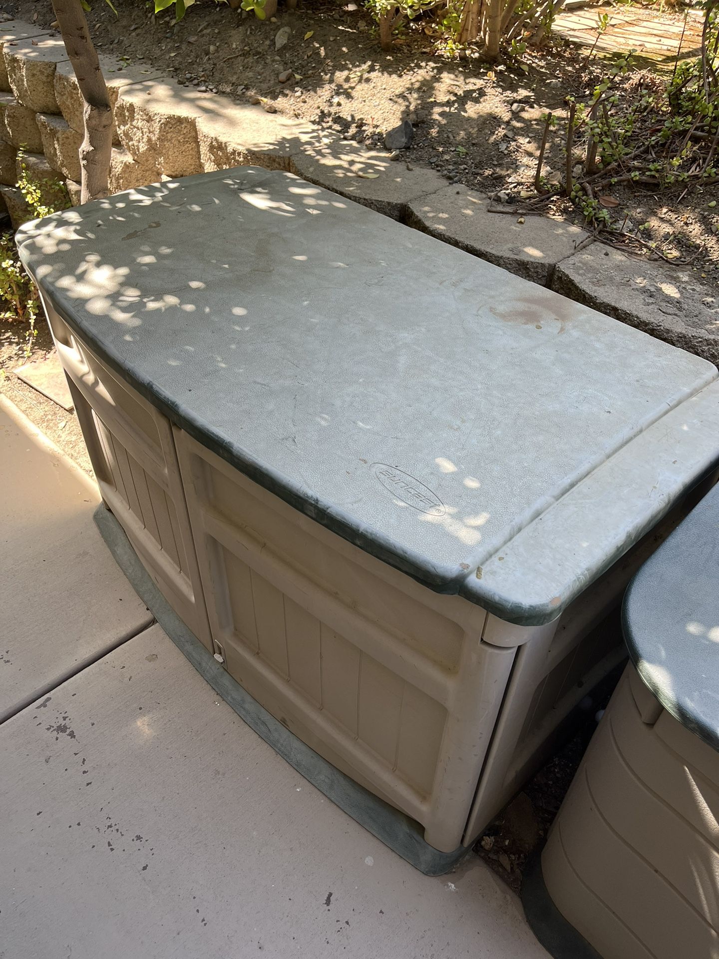 Two yard storage boxes (sold together for 1 price) OBO