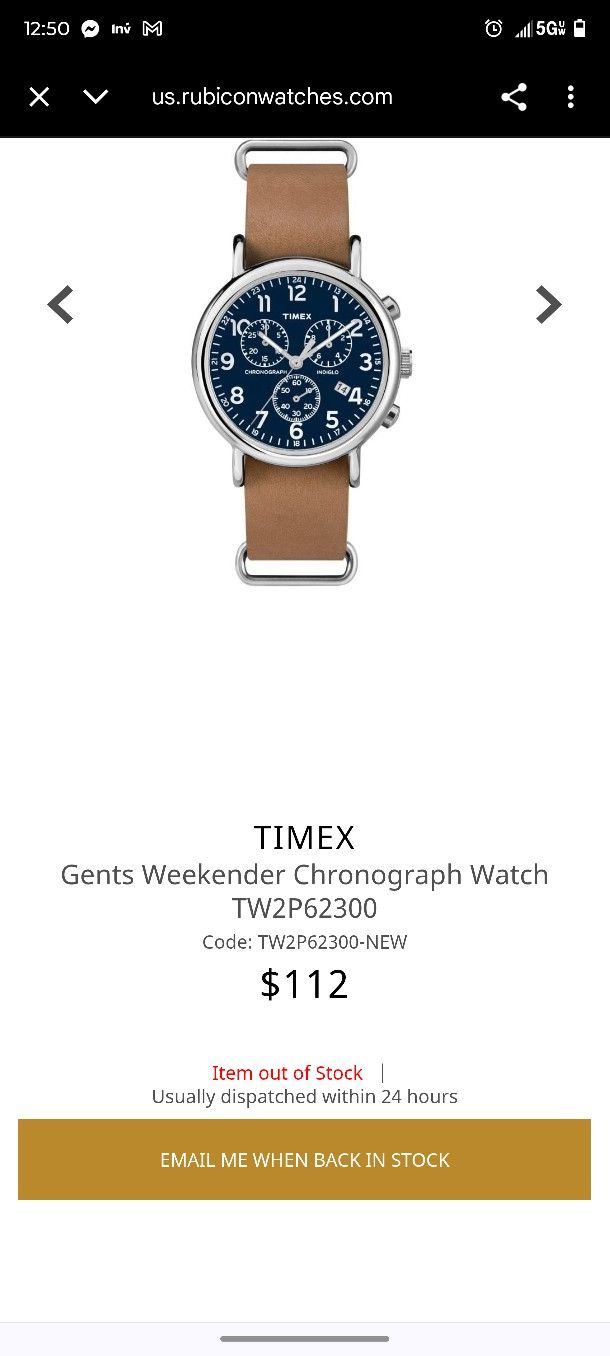 Timex Gents Weekender Chronograph Watch