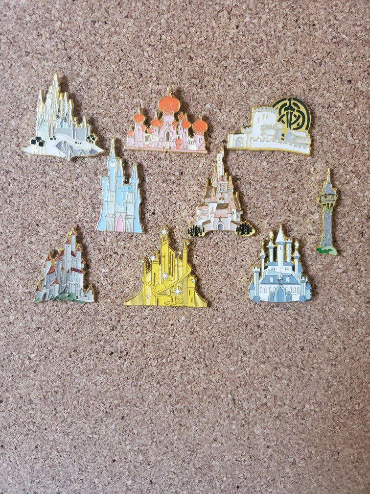 Disney Loungefly Princess Castle Pin Set