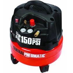 Central Pneumatic 6 Gallon 1.5 HP 150 PSI Professional Air Compressor