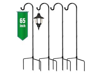 GOFORWILD Shepherd Hooks Made of Premium Metal for Garden Decor, Plant Hanger, Lantern Hook, Solar Light Hanging and Wedding Decor, 65 Inch, 4 Pack