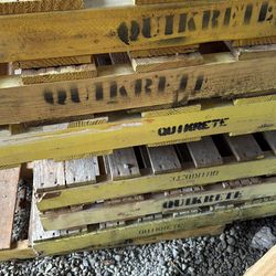 20- pallets that were used for concrete