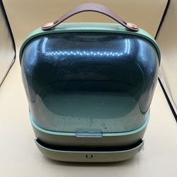 Green Makeup Organizer Or Cosmetic Storage Box