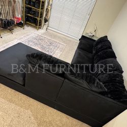 Brand New Black Sectional 