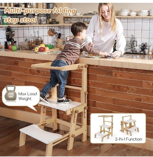 Adjustable 3-in-1 Toddler Standing Tower / Step Stool 
