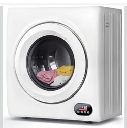 Secadora de Ropa Portátil de 2.65 Pies Cúbicos de 1400W Con Tambor De acero Inoxidable   Carga frontal Por Volteo panel Táctil  LCD 