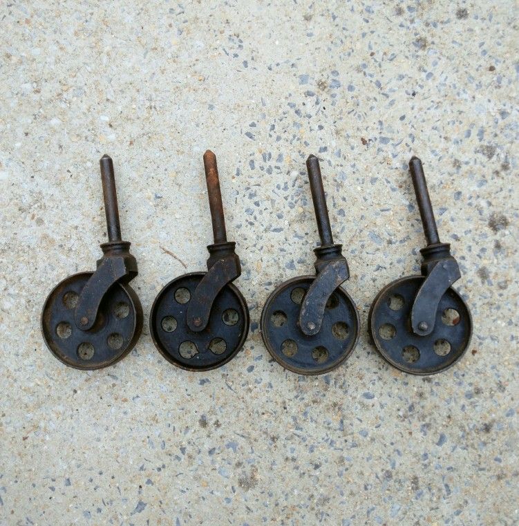 Vintage Cast Iron/Steel Cart Wheels