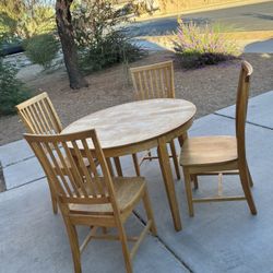 Solid Oak Dining Table and Chairs OBO