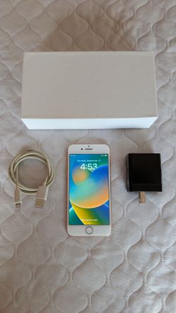 Apple iPhone 8 64GB Gold Unlocked A1863 Bundle w/ Box Anker Charger Dynex Cable