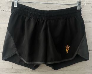 ASU Arizona State Sun Devils Women’s M 7/9 Running Shorts Black Rivalry Threads