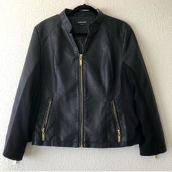 Ellen Tracy Faux Leather Jacket 